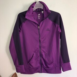 Adidas Purple Long Sleeve Zipped Up Track Jacket